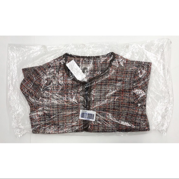 Chico's Elegant Boucle Cocoa Bean Tweed Jacket - Picture 16 of 16